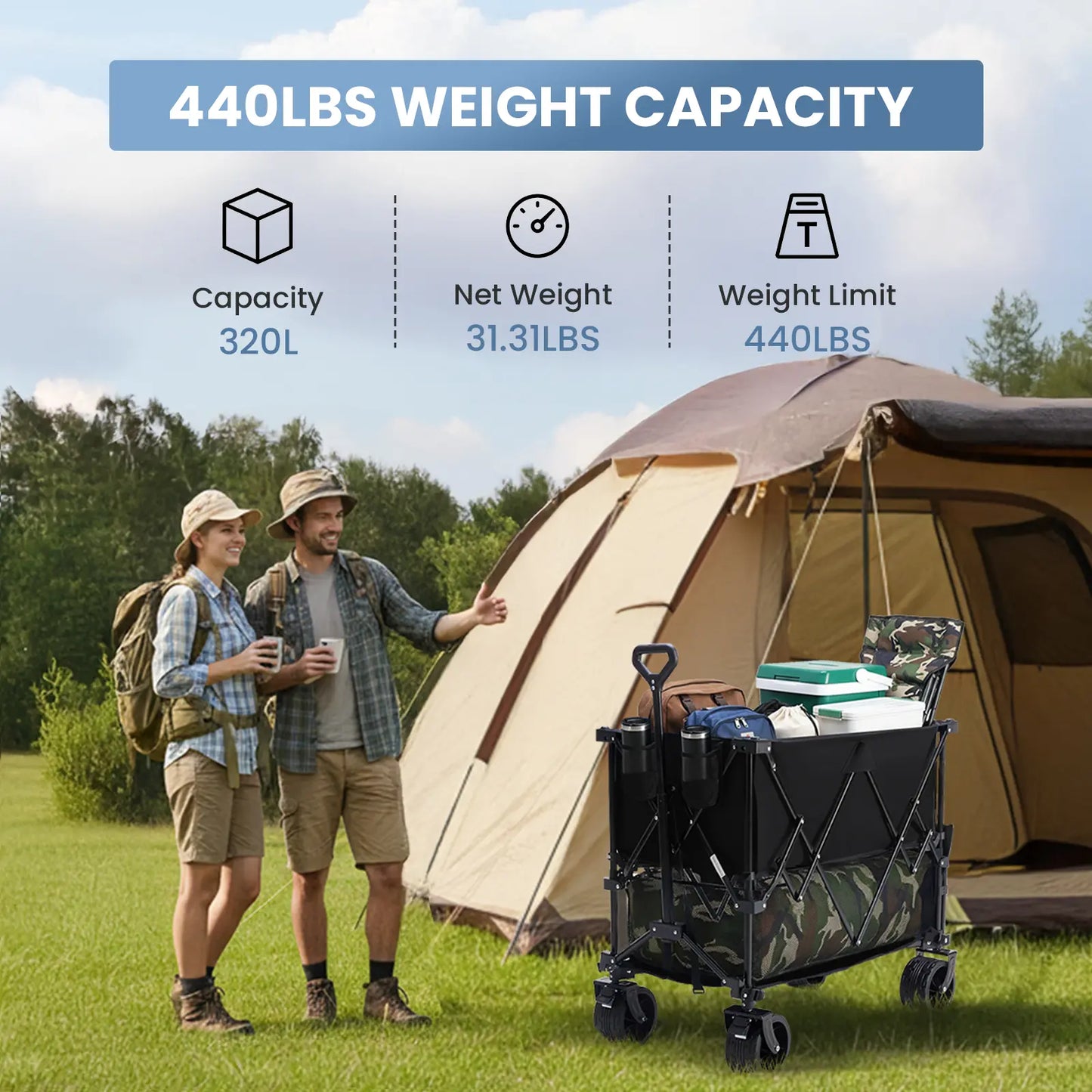 Mordo Outdoor Folding Double-Decker Wagon